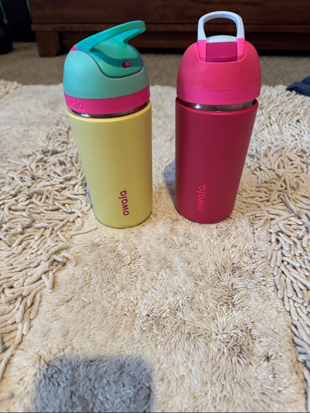 Owela Kids Stainless Steel Water Bottle - Yellow & Pink